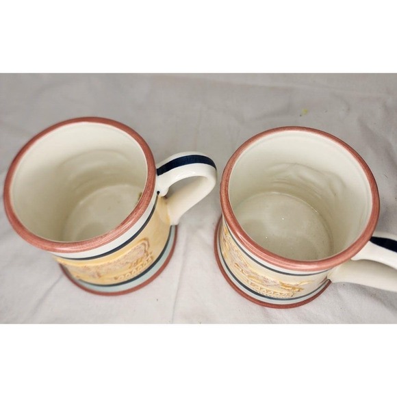 Vintage H&HD Weather Vane Mugs Set of 2 1994 Made in Mexico Country Cottage Core - Picture 5 of 6